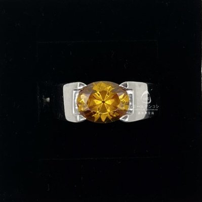 【GoldenCOSI】RR019 黃寶石 銀白K金 K金 戒指 2.6錢