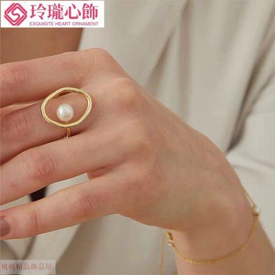 空托配件 珍珠戒指空托 氣質簡約日韓版戒指空托配飾禮物-玲瓏心飾
