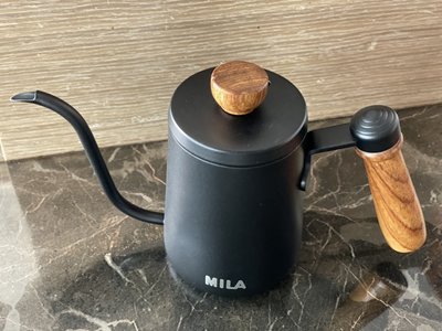 南美龐老爹咖啡 MILA 鶴嘴 實木把手 手沖壺 細口壺 可插 可鎖兩用溫度計 600ml 304不銹鋼 贈防水溫度計