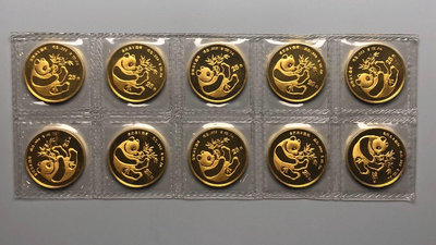 (可議價)-1984年熊貓14盎司金幣 造幣廠原封整版 錢幣 紙幣 紀念幣【奇摩錢幣】1446