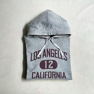 美國經典 Champion LA Hoodie  純棉毛巾布 字體印刷 連帽T 大學服 vintage