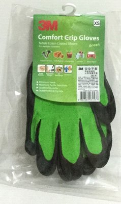 現貨 韓國製造 3M亮彩舒適型止滑/耐磨手套(綠色-尺寸XS) 安全手套 工作手套 生活好幫手