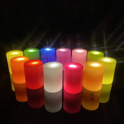 珈瑪-24小時LED蠟燭燈-大型*1粒(無附USB充電電源線)12色可選 LED純蠟蠟燭防水電子蠟燭燈 供佛燈充電式蠟燭