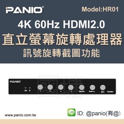 [限量特價]4K HDMI直立螢幕旋轉處理器訊號旋轉截圖手機投影直立旋轉《✤PANIO國瑭資訊》HR01