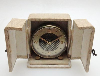 【timekeeper】 50年代瑞士製Cyma司馬10石機械鬧鐘(硬殼收納盒)(免運)