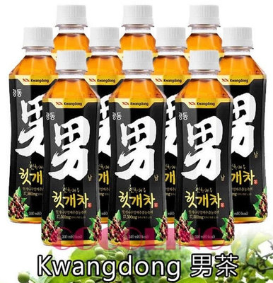 {COCOLING} 韓國 Kwangdong 男茶340mlX10瓶 枳椇子茶 韓國便利商店熱賣商品 夏天必備品 現貨