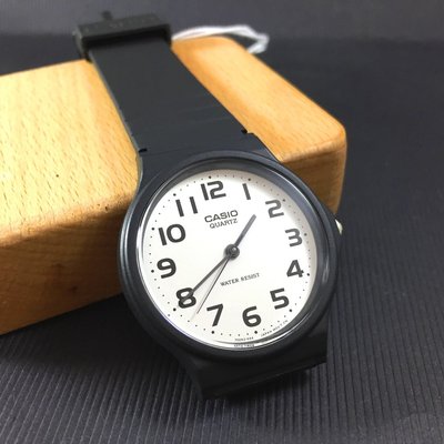日本 卡西歐 CASIO 原裝公司貨 黑字白面 數字面盤 考試錶 數字錶 石英錶 MQ-24-7B2LDF