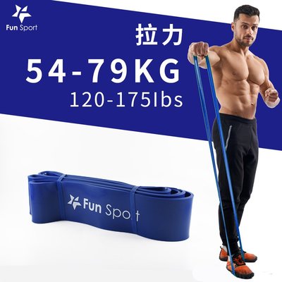 【FunSport趣運動】健力環-乳膠環狀高效拉力帶-藍色(阻力圈/彈力帶/拉力繩/橡筋帶/阻力帶)Fun Sport