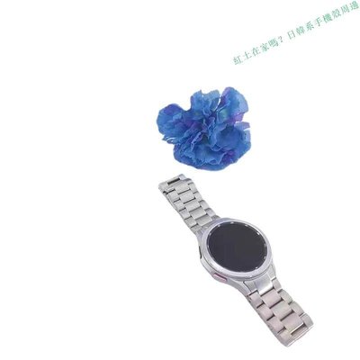 新款三星Galaxy Watch4 LTE智能不銹鋼三珠錶帶四色可選手環手錶錶帶配件【麥殼】