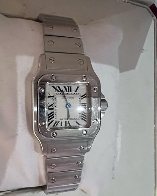 正品-CARTIER卡地亞SANTOS 山度世 石英錶秀氣型女腕錶