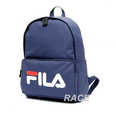 【RACE】FILA BACKPACK 後背包 包包 全新 基本款 經典 男女 LOGO 深藍