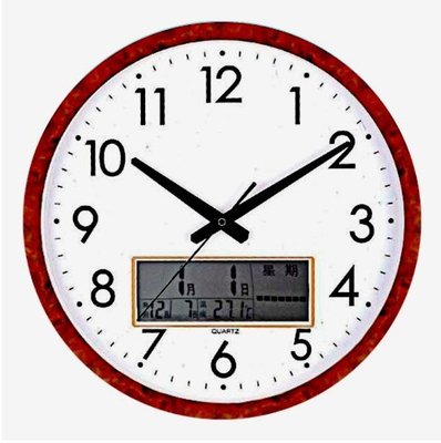 [時間達人]免運 WIN TIME液晶顯示時尚居家萬年曆掛鐘WT-887 雙顯示時鐘 電子鐘 日本原裝機芯 台灣製造