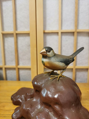 日本精工銅雕文鳥 日本銅鳥 銅山子 高崗銅器