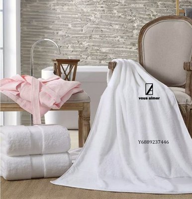 SO 五星級飯店浴巾 100%純棉超大尺寸柔軟舒適吸水高品質巴基斯坦長絨棉 可當蓋毯 白色 100×200cm