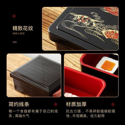 促銷打折 日式特色鰻魚飯盒壽司盒圓形帶蓋便當盒餐盒送餐盒點心盒壽司料理