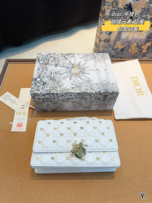 【二手包包】禮盒Dior 新款蝴蝶鏈條包 顏值在線 推薦整個拿捏了非常靚好搭 尺寸：24715cm NO147931