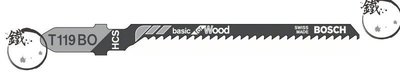 ＊小鐵五金＊德國BOSCH 線鋸片/T 119 BO/木材用/適用軟木(2-15mm)、三夾板、鋸屑板、木心膠合板、纖維