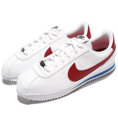 =CodE= NIKE CORTEZ BASIC SL GS OG 皮革阿甘復古慢跑鞋(白紅藍)904764-103 女