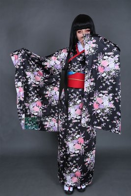 動漫地獄少女閻魔愛振袖和服改良日本浴衣cosplay服裝女