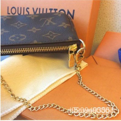 【二手正品】 LV Louis Vuitton M58009 mini 零錢小包萬用包 hQRn