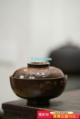 兩百年左右的木胎漆碗（日本） 茶具 建盞 茶杯【真棒紫砂】816