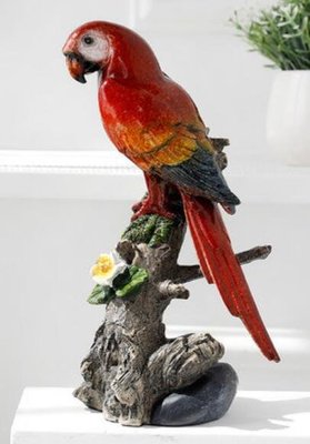 9739c 歐式 歐風可愛鸚鵡小鳥樹木動物裝飾品擺件櫥窗民宿擺設品送禮禮品