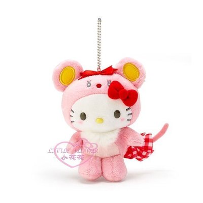 ♥小公主日本精品♥ Hello Kitty 2020鼠年 變裝 站姿造型 絨毛娃娃布偶吊飾 包包掛飾 50144501
