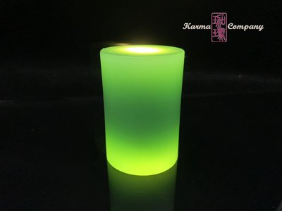 珈瑪-14小時LED蠟燭燈-中型*1粒(USB充電附電源線)-深綠色LED純蠟蠟燭防水電子蠟燭燈供佛燈充電式蠟燭充電蠟燭