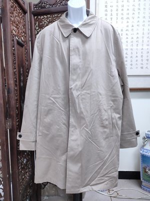 (九成五新)DKNY卡其色羊毛混紡微鋪棉長大衣(L)(XL)(XXL)(B688)