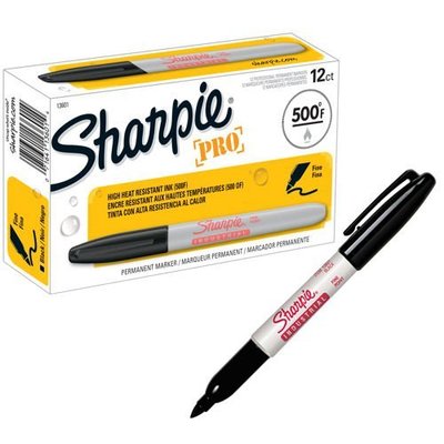 【優力文具】美國 Sharpie 黑色Sharpie 工業記號筆(粗字1mm / 耐高溫)(13601)