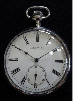 A.W.W.Co. WALTHAM MASS. 華爾頓 ，1908年 百年古董懷錶  機械手動上鍊