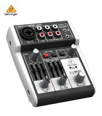 【現代樂器】免運！Behringer XENYX 302 USB Interface 錄音介面 混音器