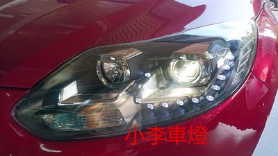 ~李A車燈~新品 外銷件 福特 FOCUS 2013 2014 MK3 U型光圈魚眼大燈 一組9500元