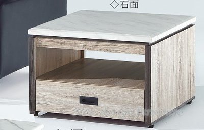 【N D Furniture】台南在地家具-防蛀木心板橡木色人造石面單抽小茶几/石面茶几YQ