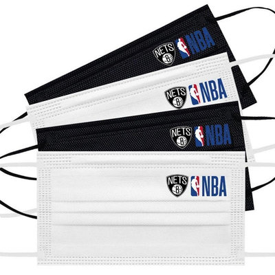 全館免運 NBA籃網一次性三層口罩定製LOGO印字印圖案明星動漫個性定製 可開發票