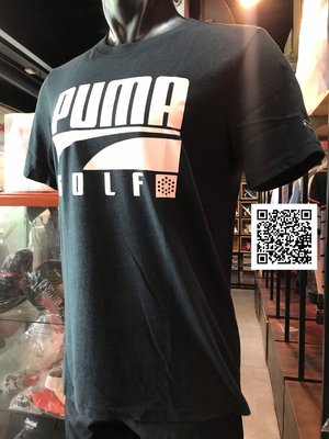 Puma Golf 圓領 黑款 休閒上衣 棉質圓T 大LOGO款 運動休閒皆可穿著