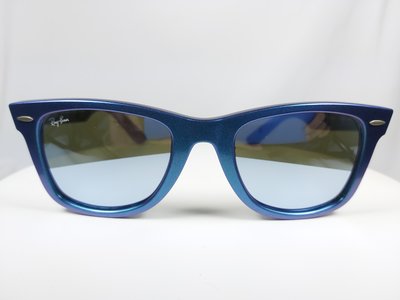 『逢甲眼鏡』Ray Ban雷朋 全新正品 太陽眼鏡 炫藍方框 水銀藍鏡面【RB2140F-6113/30】