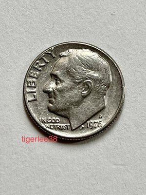 [老排的收藏]~~美洲錢幣~美國1976年D記美元1角硬幣.(3)