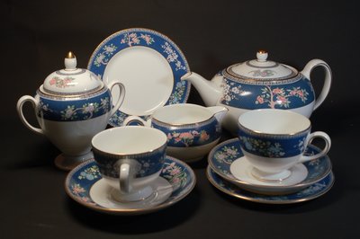 英國 WEDGWOOD Blue Siam  骨瓷茶具組
