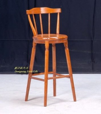 【設計私生活】柚木實木圓形吧檯椅、高腳椅、折合椅(部份地區免運費)234