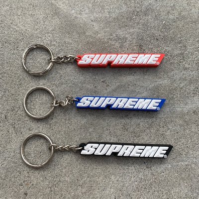 ☆LimeLight☆ 2018 S/S Supreme Bevel Logo Keychain 長方 鑰匙圈 三色