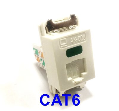 [含發票]AK-608卡式資訊插座 CAT6 愛哥華50U 網路壁座