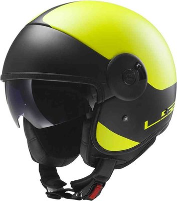 【歐洲正品】西班牙 LS2摩托車安全帽 LS2 OFF597 Cabrio Via 黑黃 玻璃纖維複合材料打造 非常輕巧