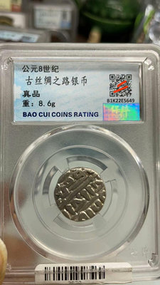古絲綢之路銀幣，8.6g,保粹評級保真，原裝密封盒子幣，視頻