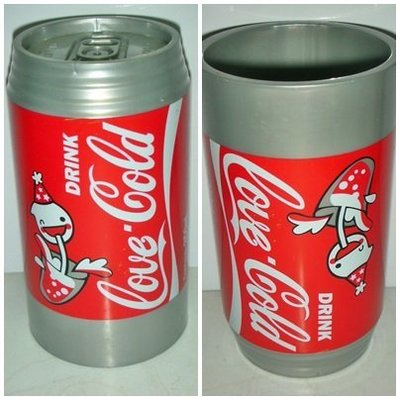aaL皮商旋.(企業寶寶玩偶娃娃)近全新未用早期Coca Cola可口可樂350ml塑膠杯!--保存良好!