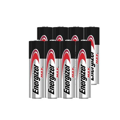 【Energizer 勁量】10倍電量MAX鹼性3號AA電池8入吊卡裝(1.5V長效鹼性電池LR6)