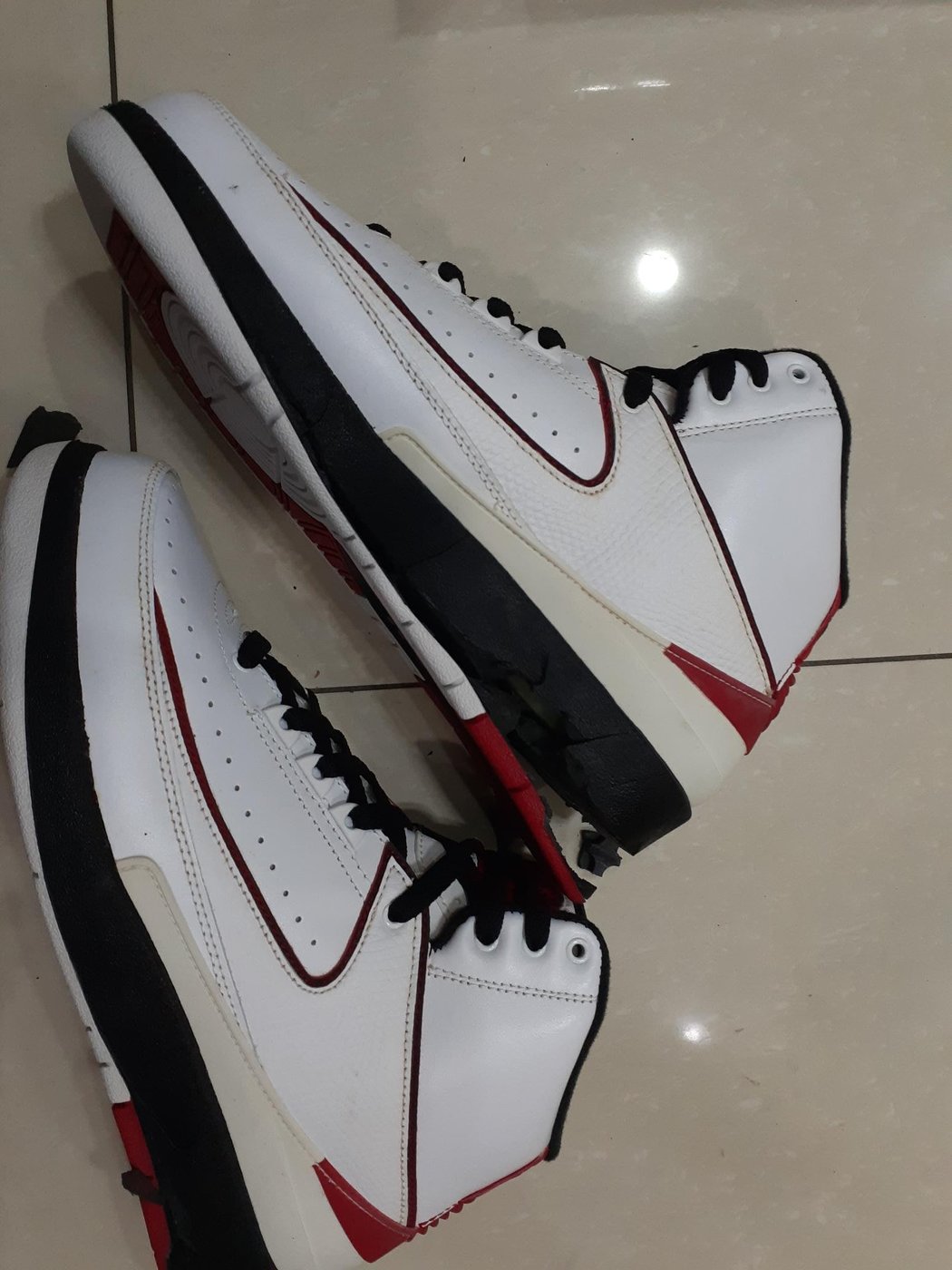 全新現貨NIKE AIR JORDAN 2 RETRO AJ2 喬丹二代經典復刻7.5 25.5 瑕疵