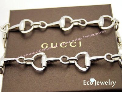 《Eco-jewelry》【GUCCI】經典款 GUCCI馬銜環相扣項鍊 純銀925項鍊~專櫃真品 近新品