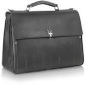 台灣專櫃全新正品 瑪莎拉蒂 全真皮限量公事包 Maserati leather briefcase