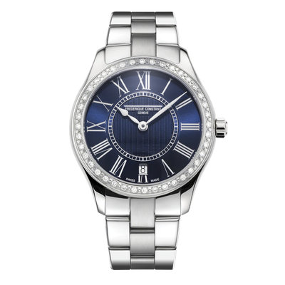 【時光鐘錶公司】CONSTANT 康斯登 FC-220MN3BD6B LADIES QUARTZ 系列 鑽框 石英女腕錶